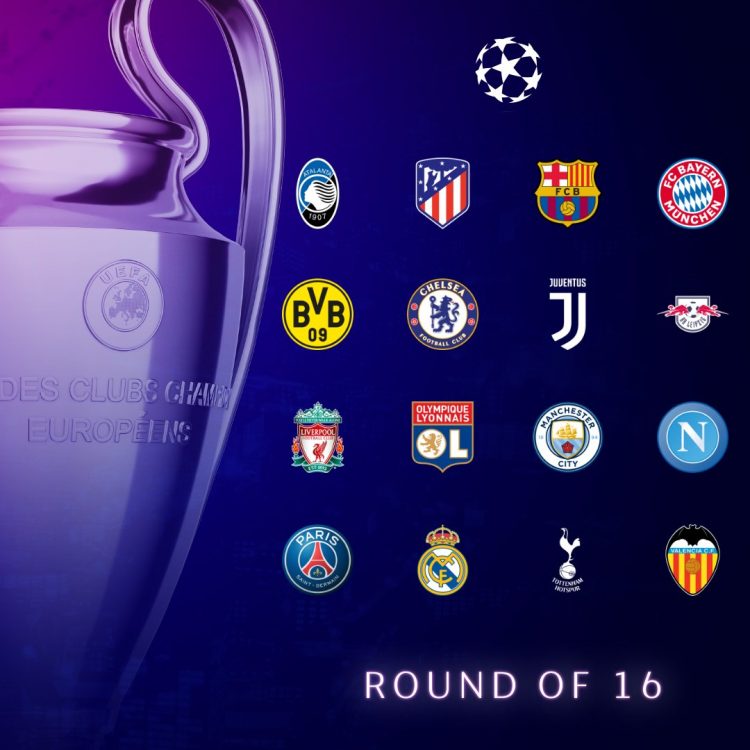 Các đội tham gia vòng 1/8 Champions League